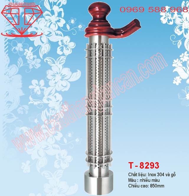 Trụ cái cầu thang kinh, trụ cái cầu thang inox T8293