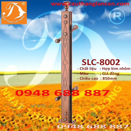 Trụ lan can hơp kim nhôm SLC-8002