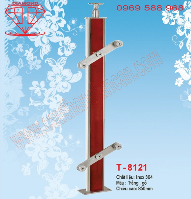 Trụ lan can inox T8121