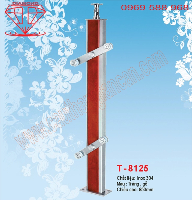 Trụ lan can inox T8125