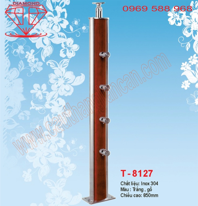 Trụ lan can inox T8127