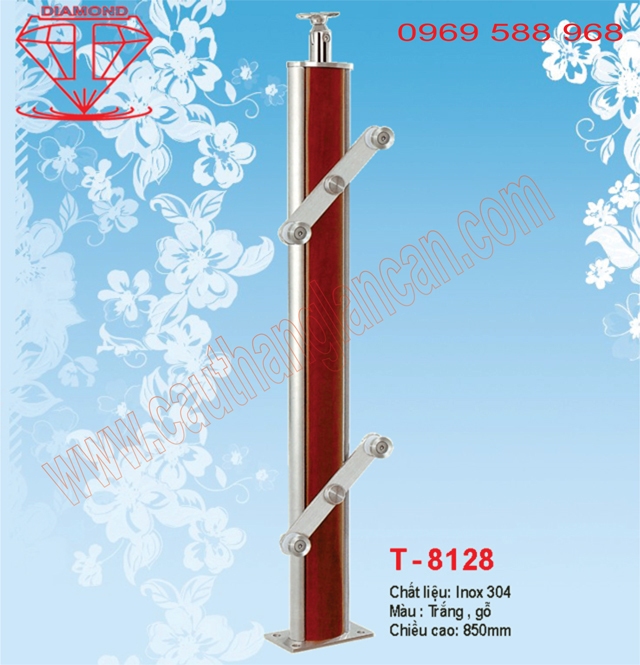 Trụ lan can inox T8128