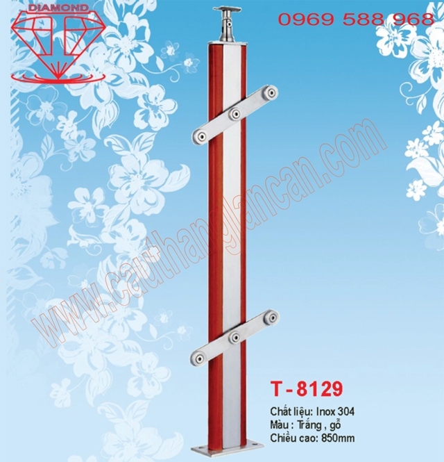 Trụ lan can inox T8129