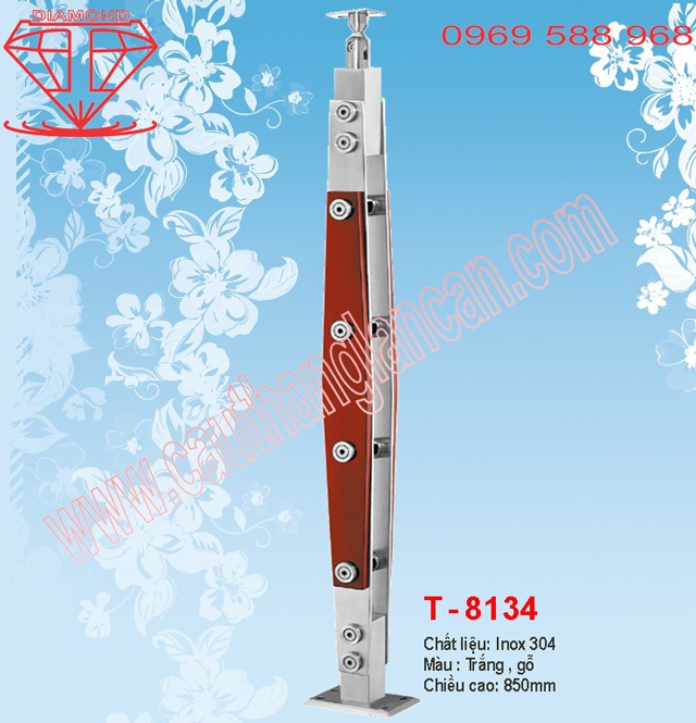 Trụ lan can inox T8134