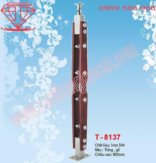 Trụ lan can inox T8137