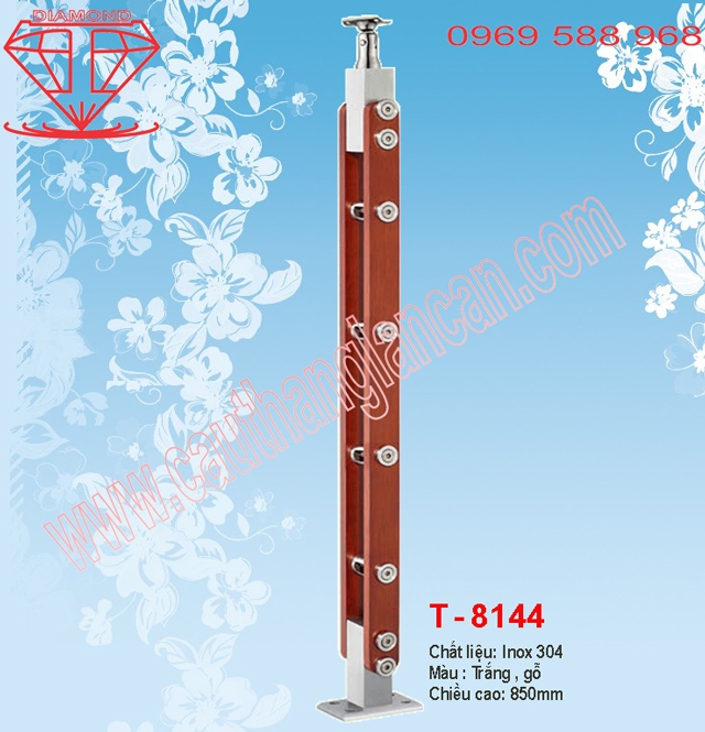 Trụ lan can inox T8144