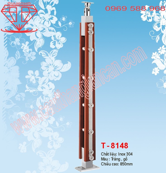 Trụ lan can inox T8148