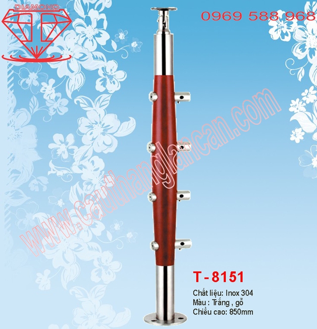 Trụ lan can inox T8151