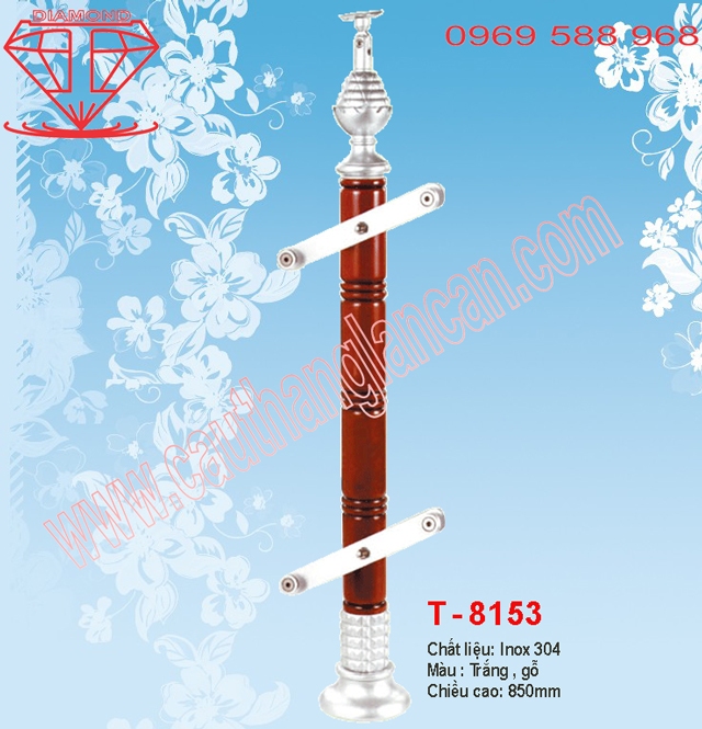 Trụ lan can inox T8153